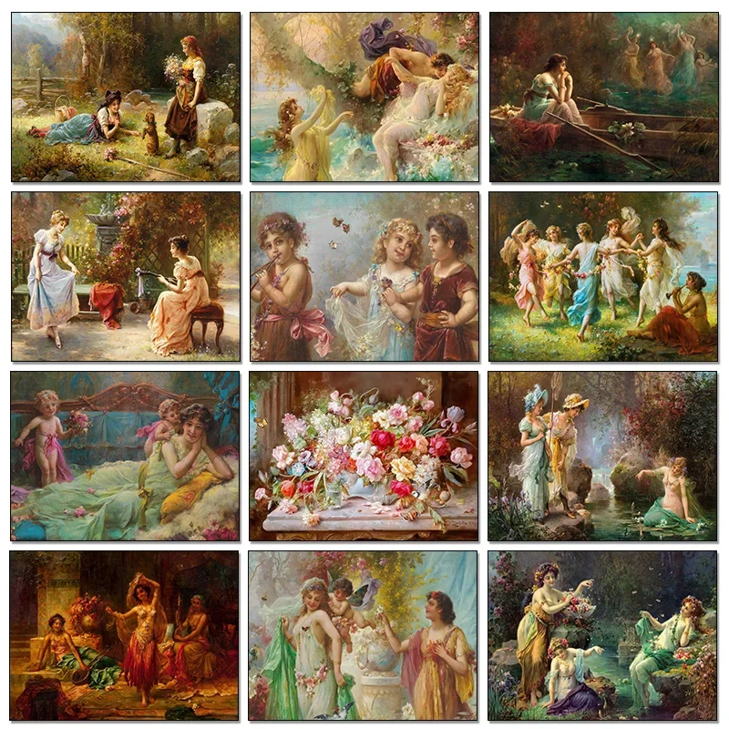 Vintage Fashion Wall Art - Vintage Renaissance Aesthetic Hans Zatzka Reproduction