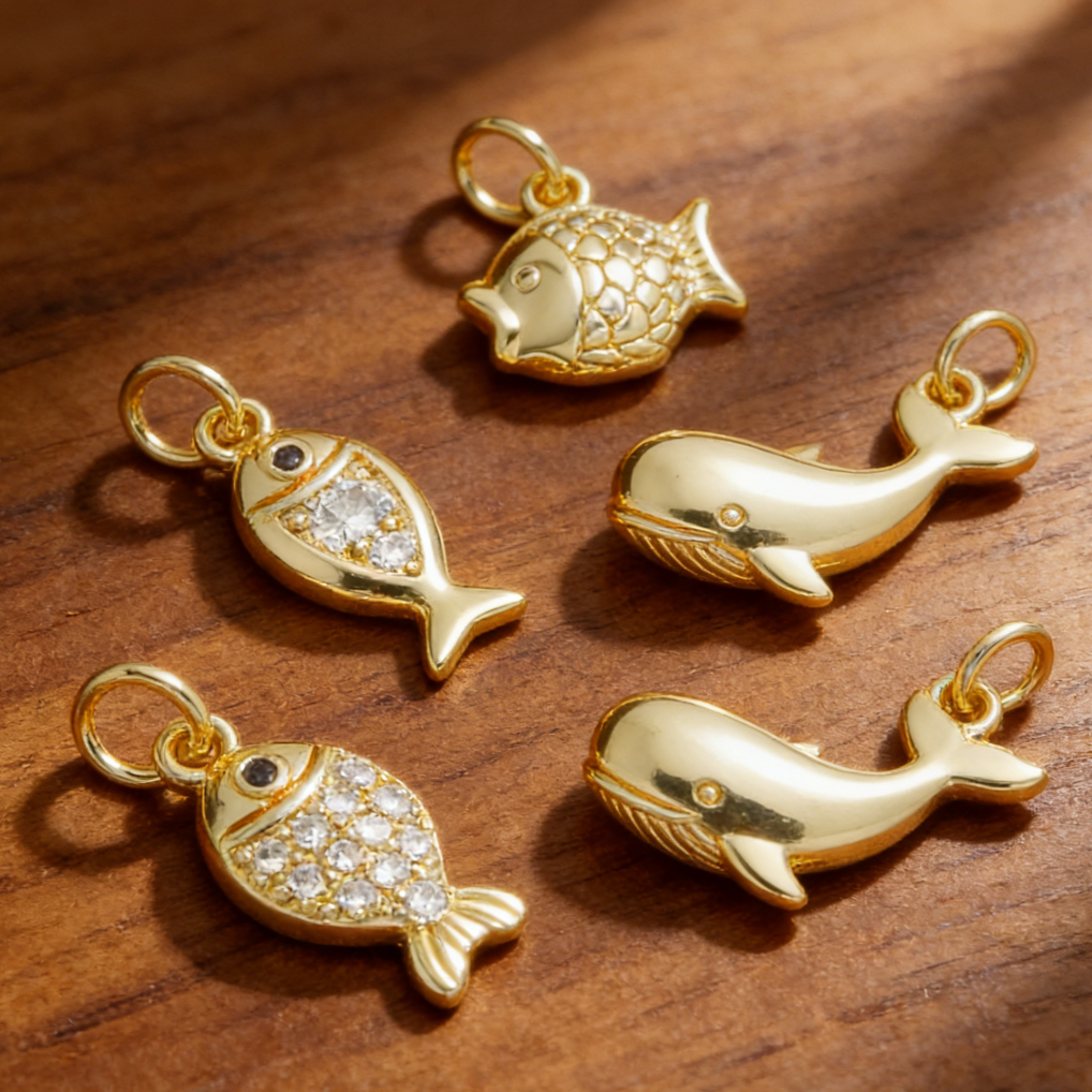 Vintage Fashion Jewelry Necklaces - 5Pcs Pendants Sparkling Exquisite Vintage Floral