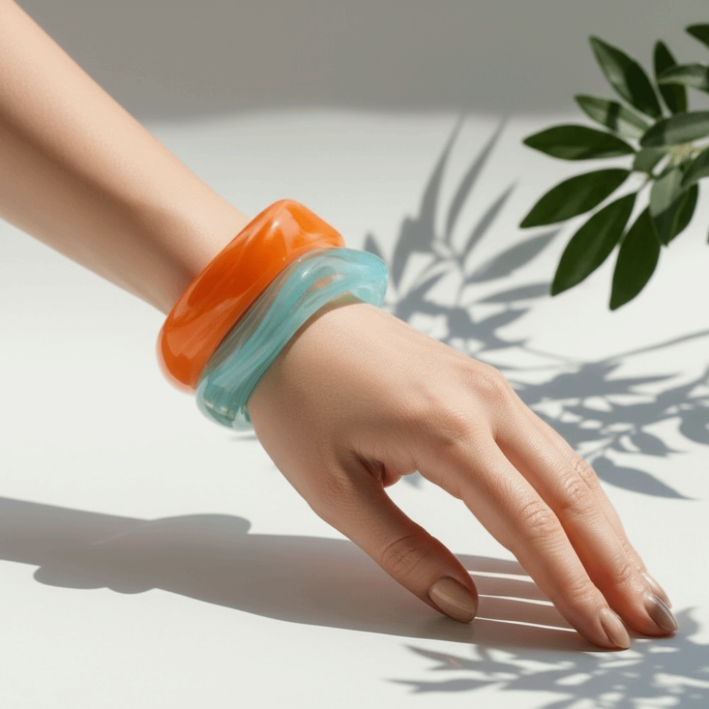 Statement Bangles Translucent  – Vintage Fashion Gen Z recenzja i cena