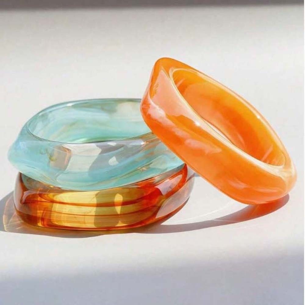 Statement Bangles Translucent  – Vintage Fashion Gen Z recenzja i cena