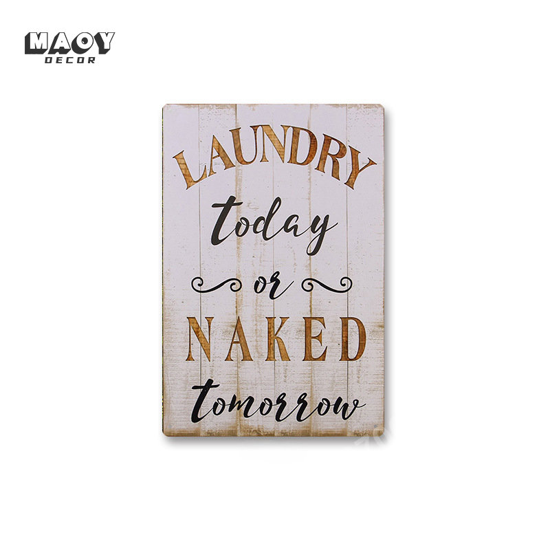Slogan Metal Tin Sign Laundry  – Vintage Fashion Wall Art recenzja i cena