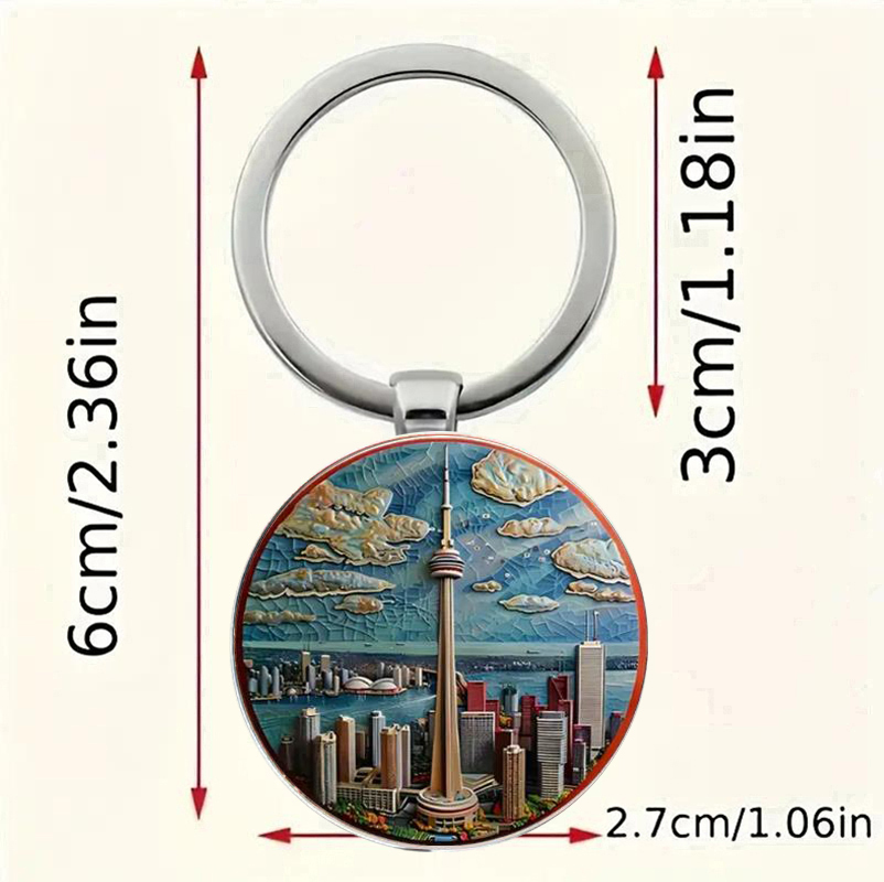 Vintage zinc alloy keychain, C – Vintage Fashion Toronto recenzja i cena