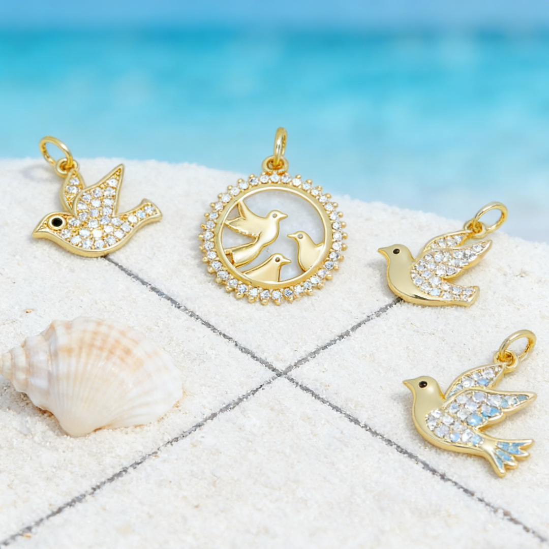 5Pcs Pendants Brass Cubic Zirc – Vintage Fashion Jewelry Necklaces recenzja i cena