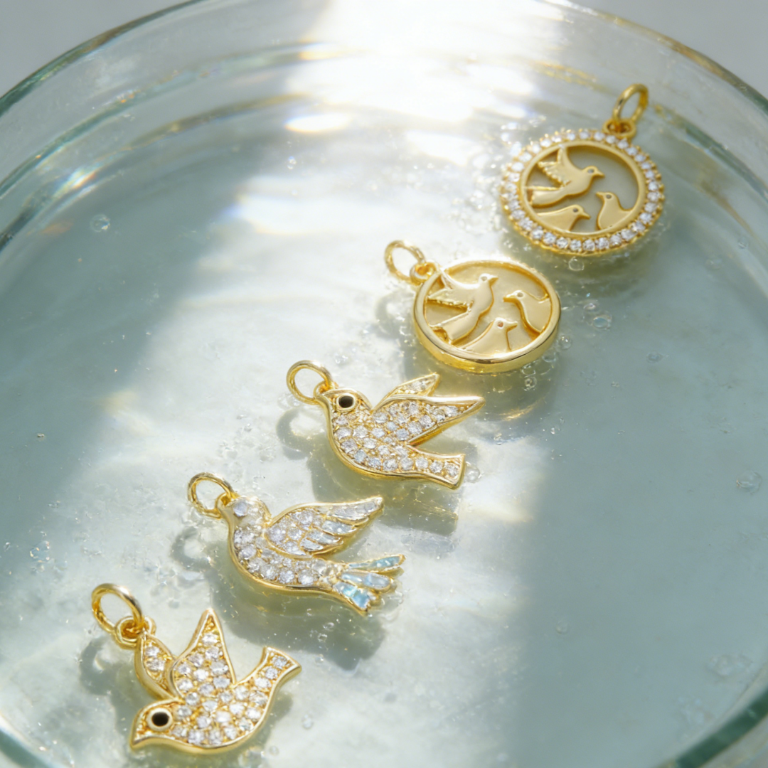 5Pcs Pendants Brass Cubic Zirc – Vintage Fashion Jewelry Necklaces recenzja i cena