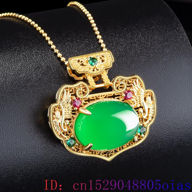 Green Real Jade Ruyi Pendant N – Vintage Fashion Jewelry Necklaces recenzja i cena