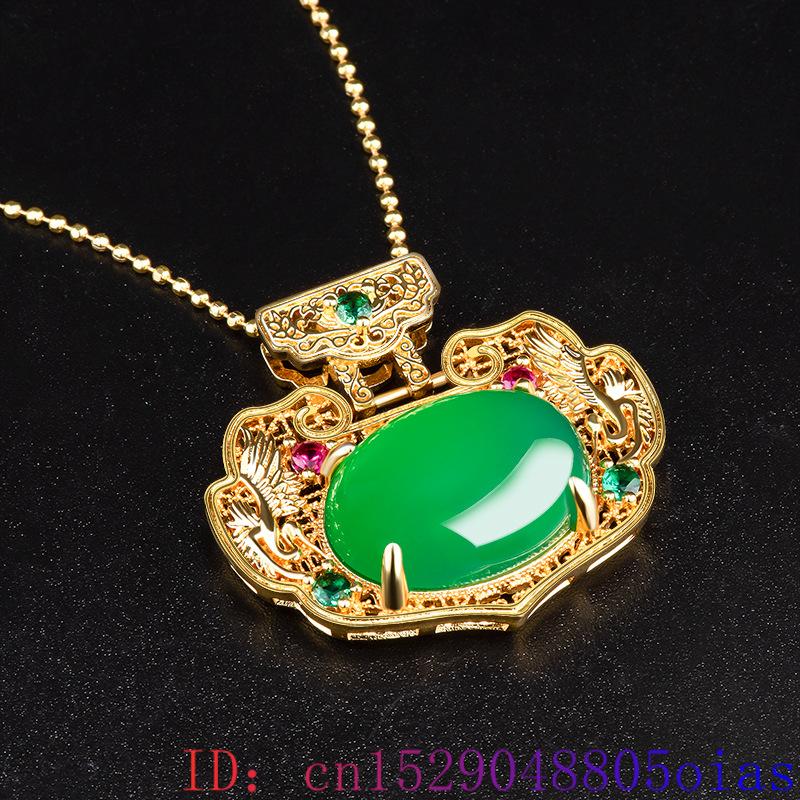 Green Real Jade Ruyi Pendant N – Vintage Fashion Jewelry Necklaces recenzja i cena