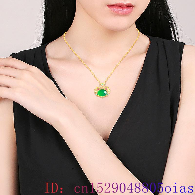 Green Real Jade Ruyi Pendant N – Vintage Fashion Jewelry Necklaces recenzja i cena