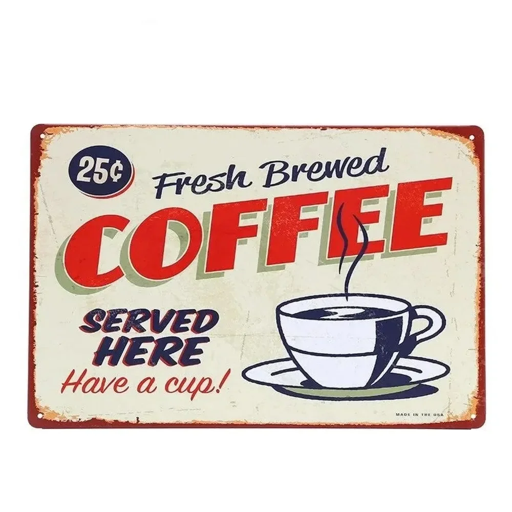 Plaque Metal Signs Drink Coffe – Vintage Fashion Wall Art recenzja i cena