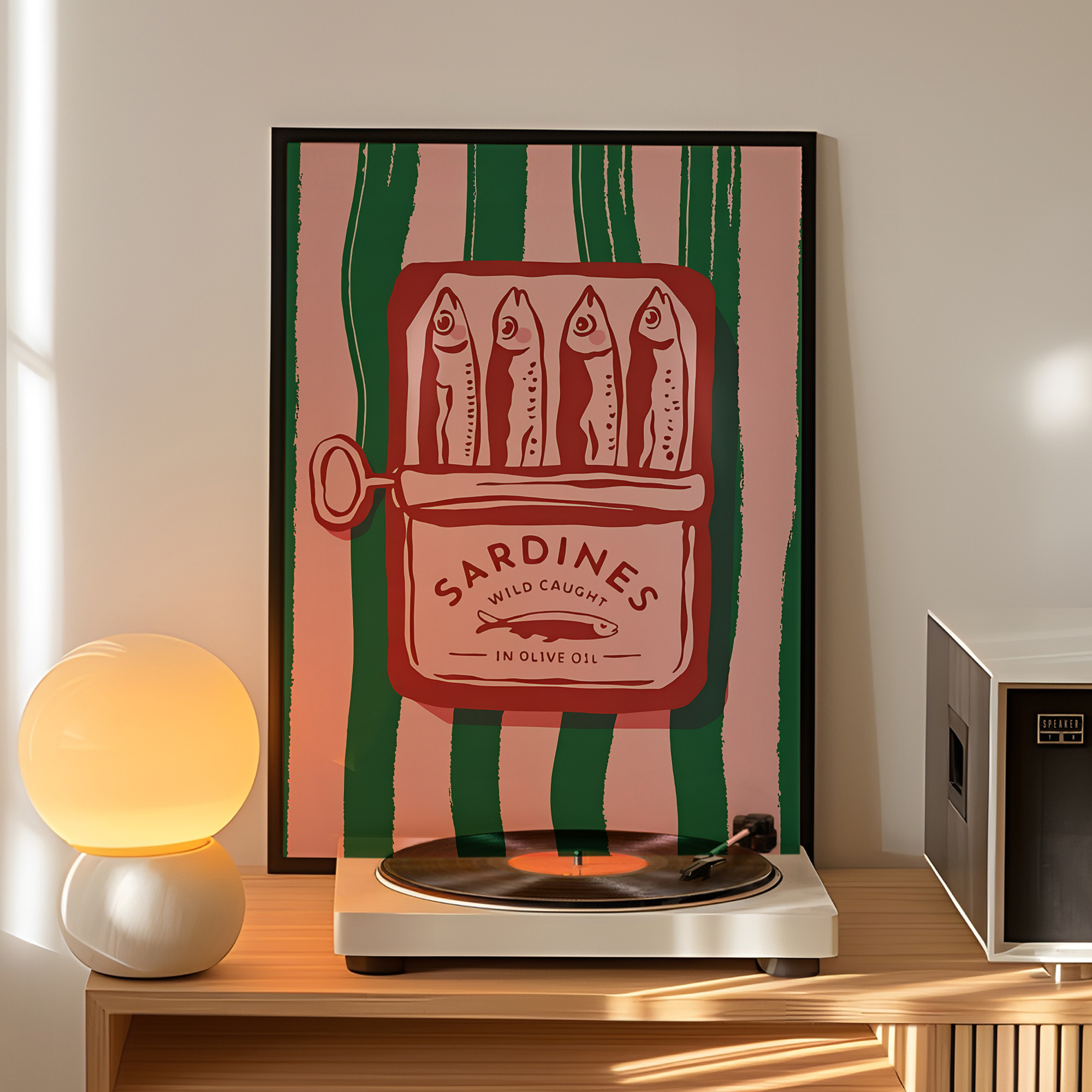 Vintage Cartoon Olive Oil Sard – Vintage Fashion Wall Art recenzja i cena