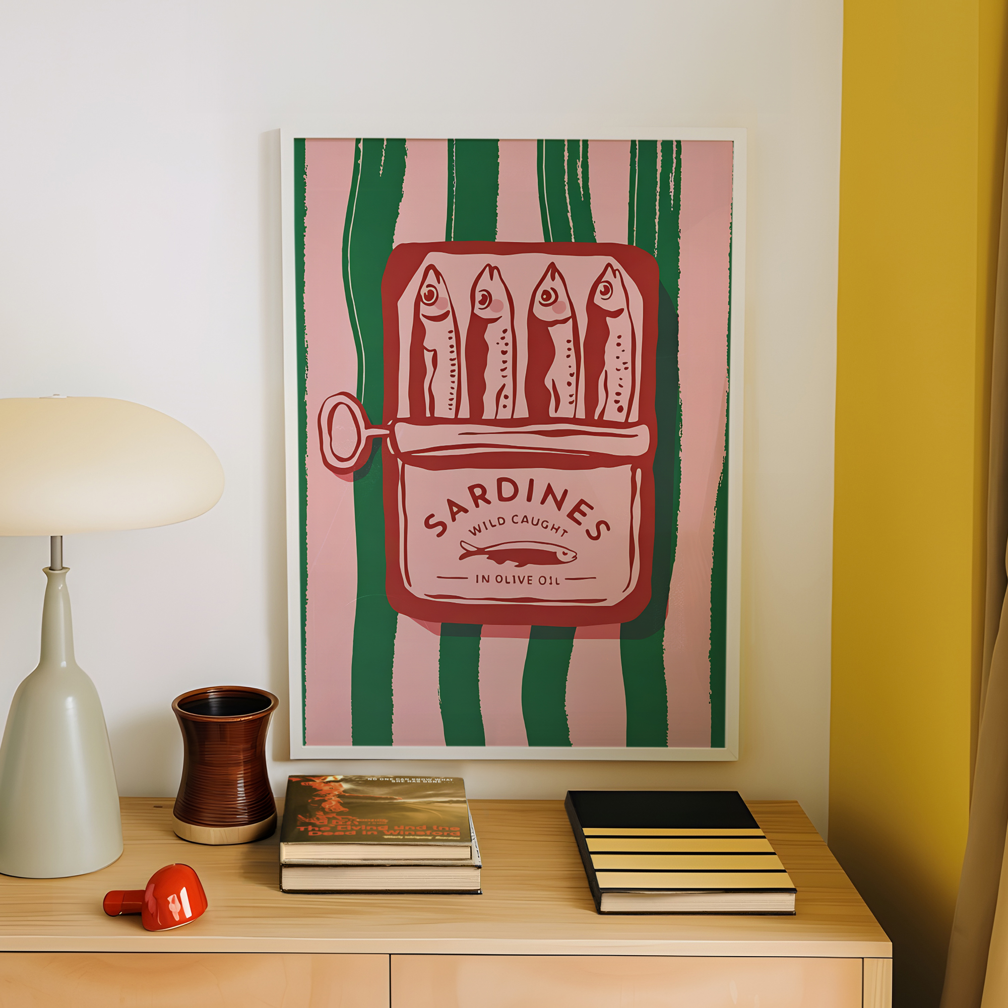 Vintage Cartoon Olive Oil Sard – Vintage Fashion Wall Art recenzja i cena
