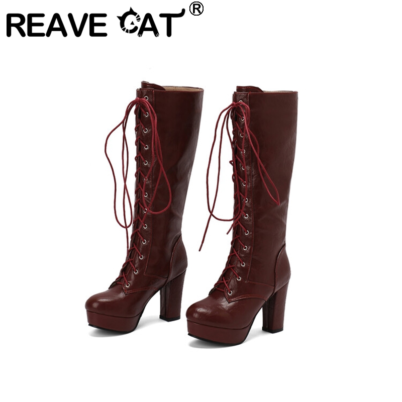 REAVE CAT Vintage Women Knee B – Vintage Fashion Boots recenzja i cena