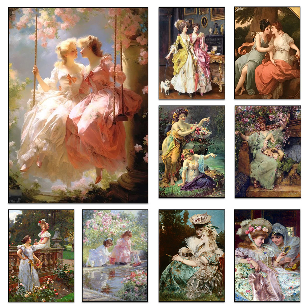 Renaissance Art Women Love Pos – Vintage Fashion Wall Art recenzja i cena