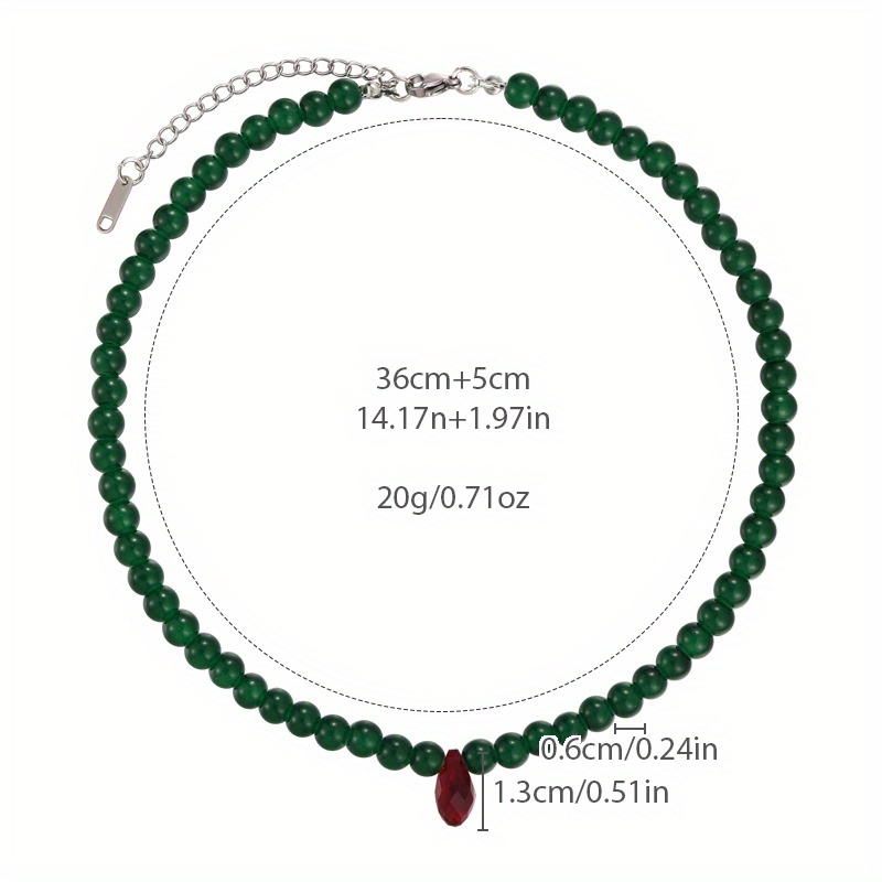 Vintage Green Beaded Necklace  – Vintage Fashion Look recenzja i cena