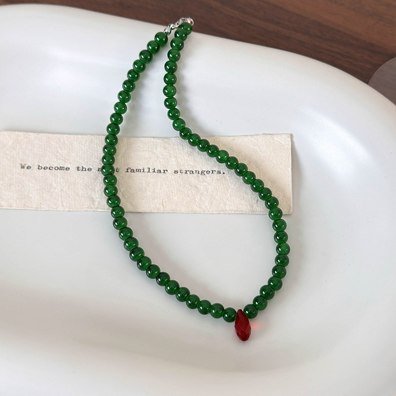 Vintage Green Beaded Necklace  – Vintage Fashion Look recenzja i cena