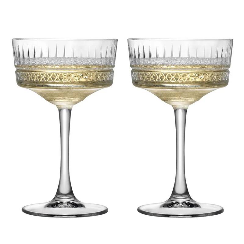2 Pcs Carved Martini Glasses C – Vintage Fashion Eu recenzja i cena