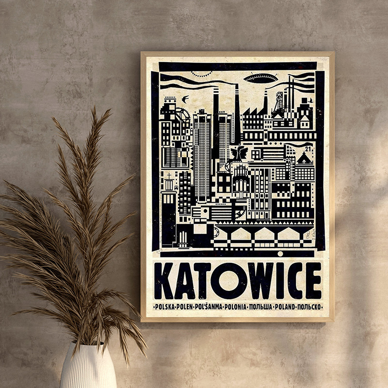 Vintage Poland City Posters Bi – Vintage Fashion Wall Art recenzja i cena