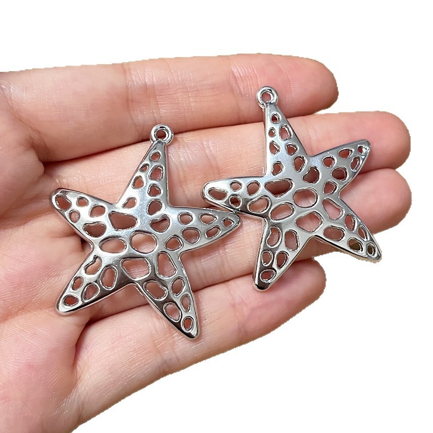 4Pcs Silvery Starfish Sea Star – Vintage Fashion Jewelry Necklaces recenzja i cena