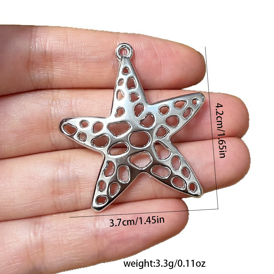 4Pcs Silvery Starfish Sea Star – Vintage Fashion Jewelry Necklaces recenzja i cena