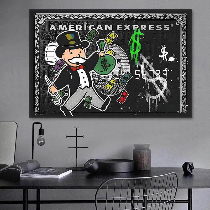 1pc frameless,Alec Monopoly Ex – Vintage Fashion Wall Art recenzja i cena