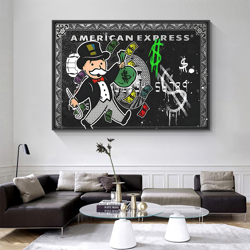 1pc frameless,Alec Monopoly Ex – Vintage Fashion Wall Art recenzja i cena
