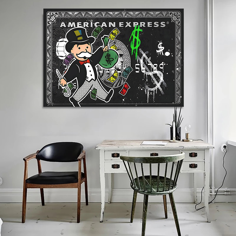 1pc frameless,Alec Monopoly Ex – Vintage Fashion Wall Art recenzja i cena