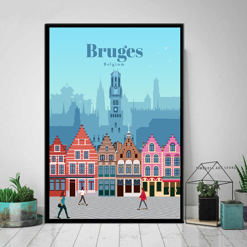 Frameless Tokyo Ottawa Prague  – Vintage Fashion Wall Art recenzja i cena