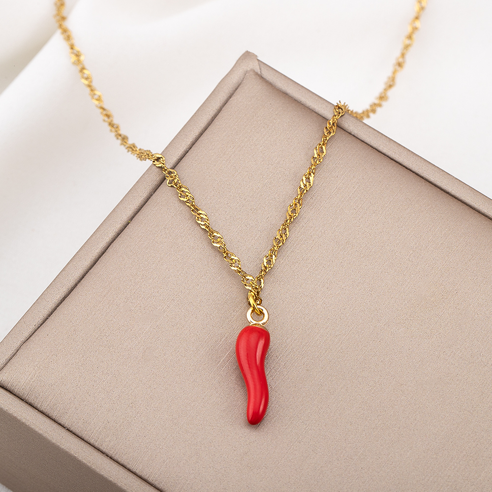 10pcs 5pcs 20pcs Red Hot Chili – Vintage Fashion Jewelry Necklaces recenzja i cena