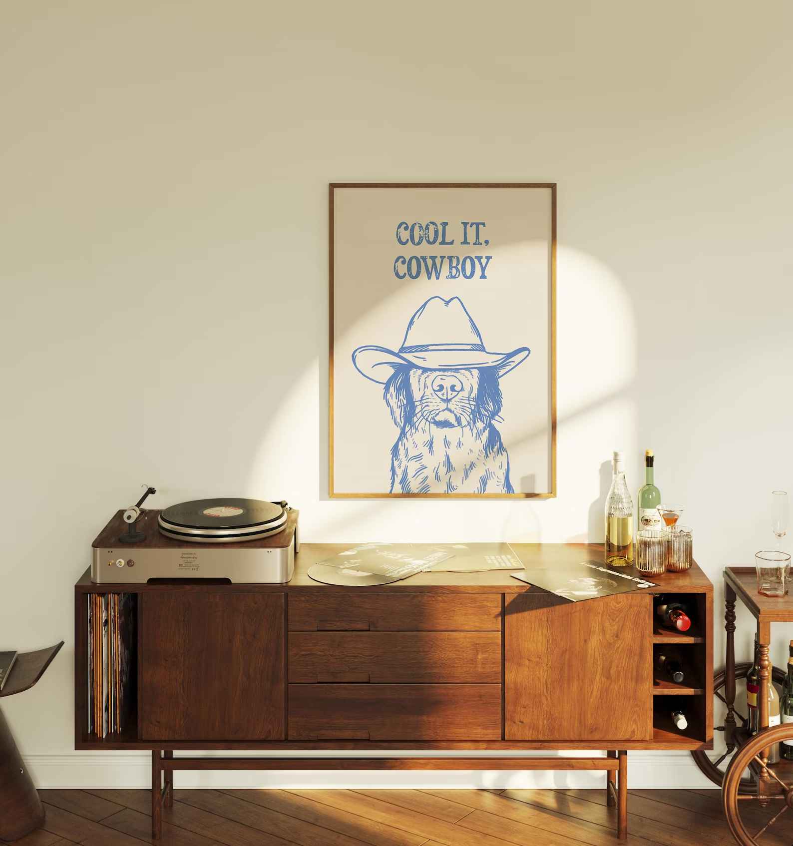 cool it cowboy art print retro – Vintage Fashion Wall Art recenzja i cena