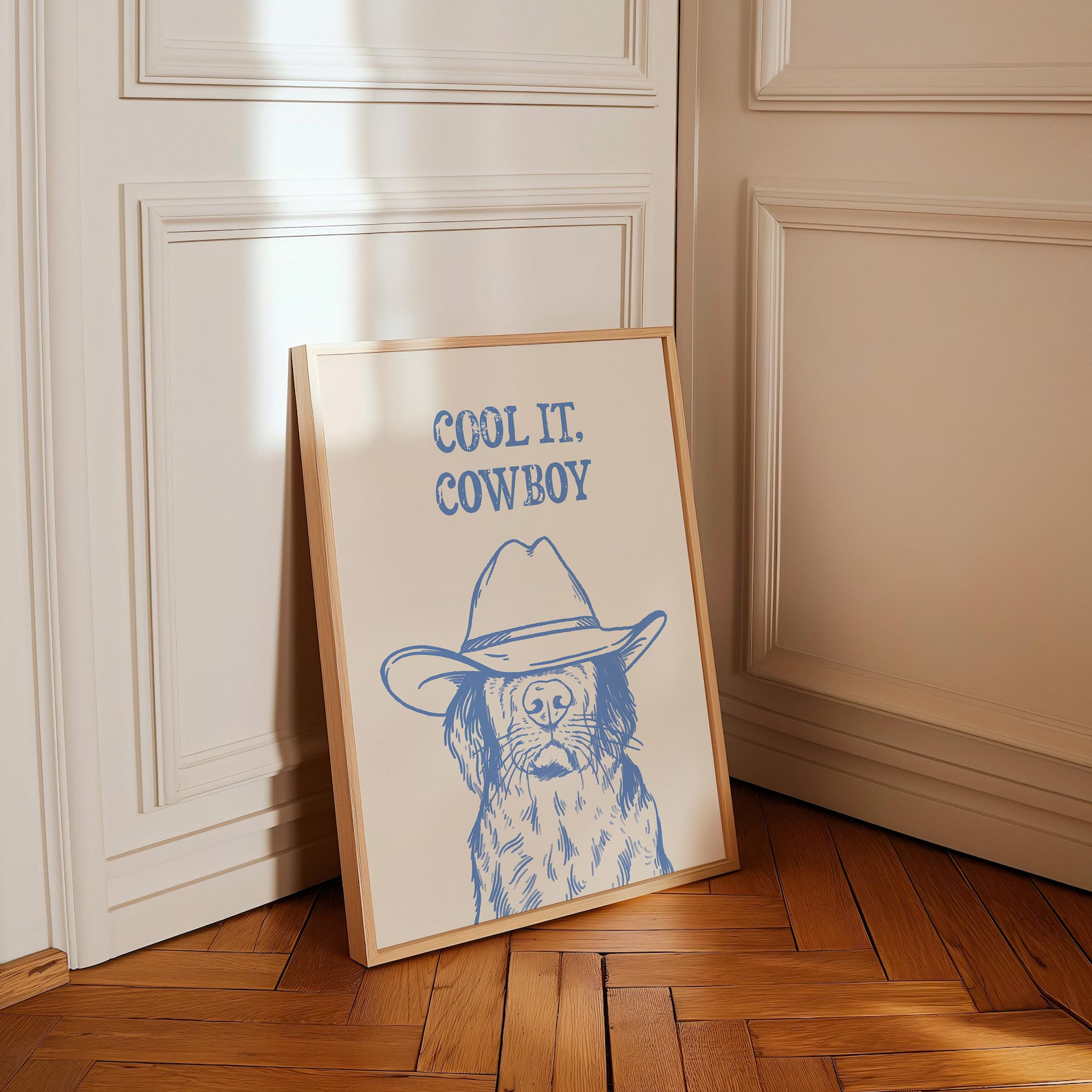 cool it cowboy art print retro – Vintage Fashion Wall Art recenzja i cena