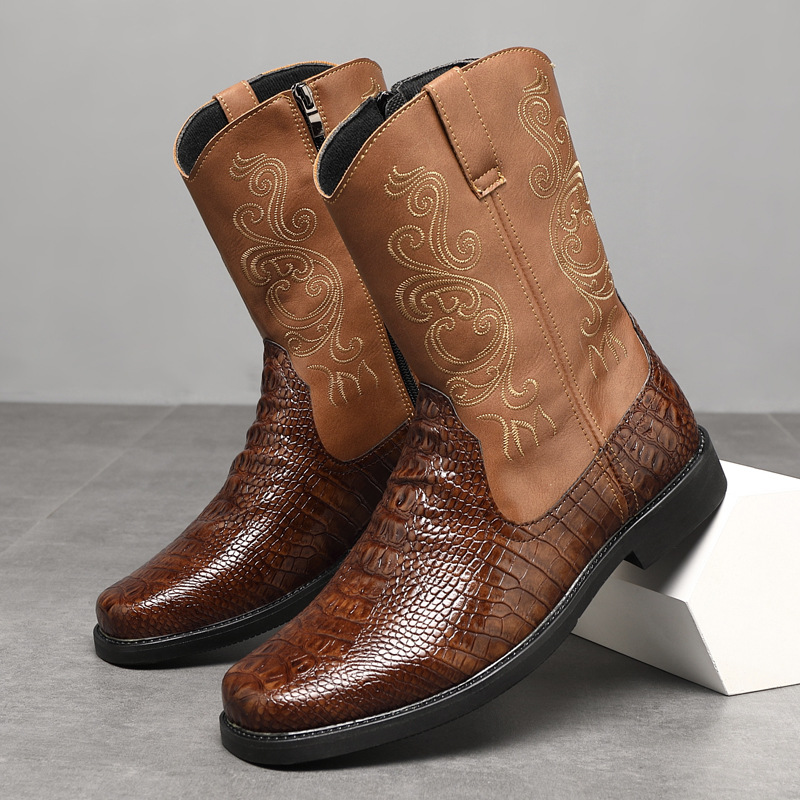 Men's Wide Width Tall Cowboy B – Vintage Fashion Boots recenzja i cena