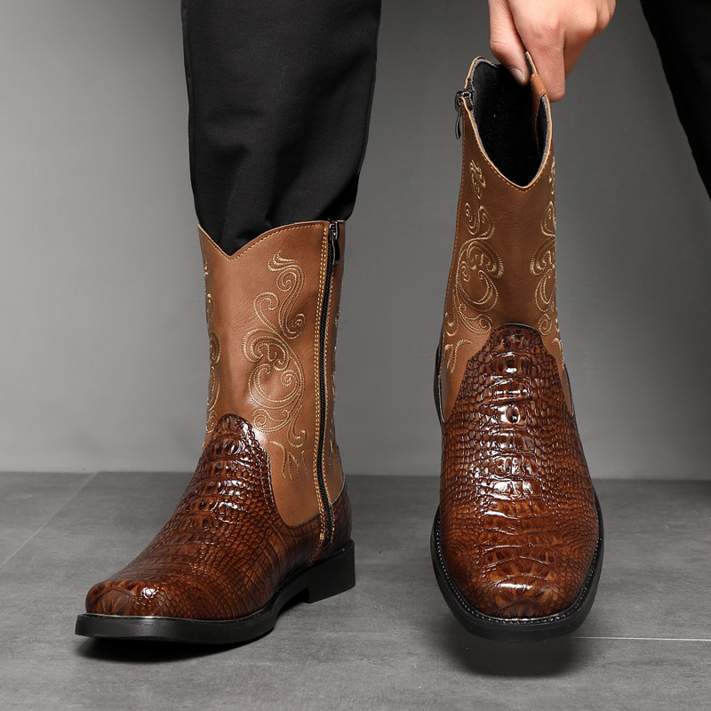 Men's Wide Width Tall Cowboy B – Vintage Fashion Boots recenzja i cena