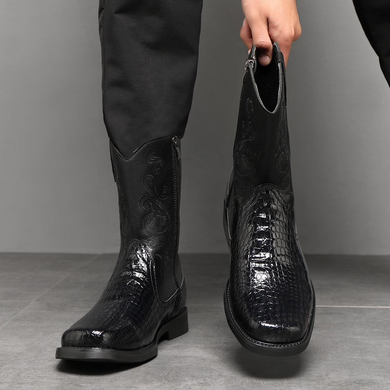 Men's Wide Width Tall Cowboy B – Vintage Fashion Boots recenzja i cena