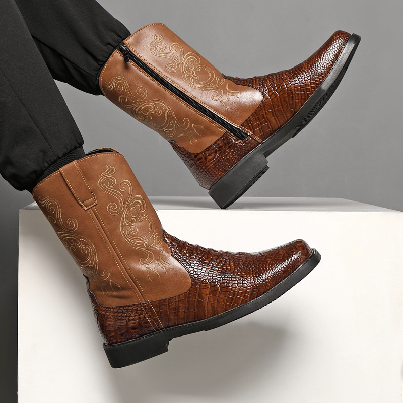 Men's Wide Width Tall Cowboy B – Vintage Fashion Boots recenzja i cena
