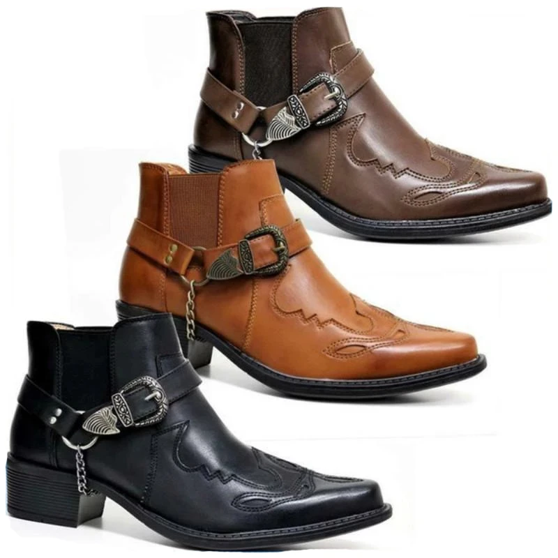 Fashion 2025 Men's Vintage Cow – Vintage Fashion Boots recenzja i cena