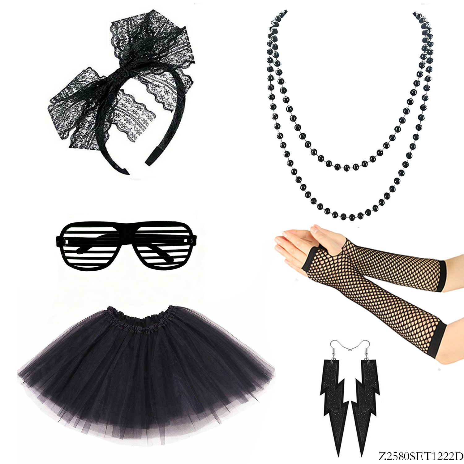 PESENAR Edgy Black 80s 6-Piece – Vintage Fashion Look recenzja i cena