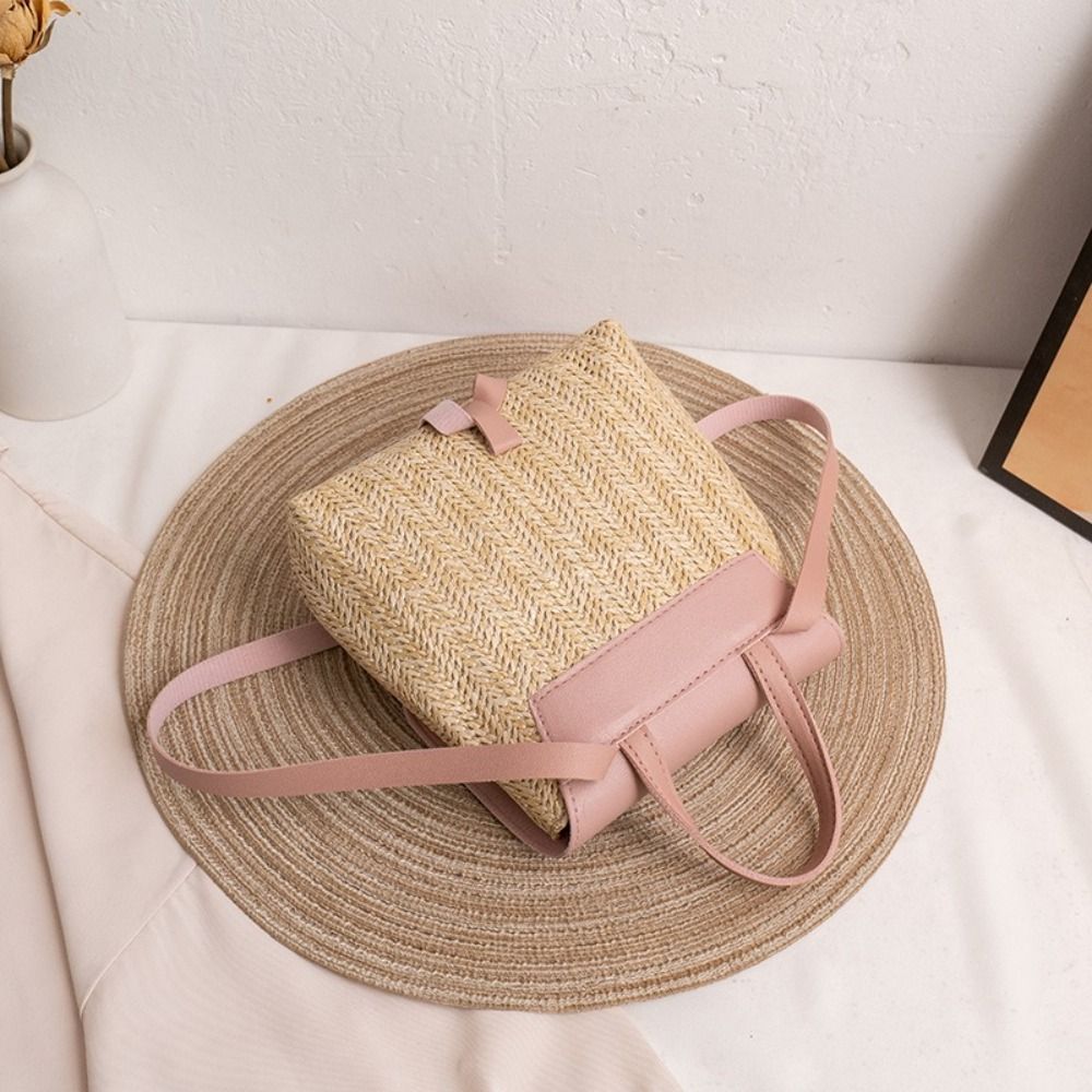 Fashion PU Leather Straw Backp – Vintage Fashion Look recenzja i cena